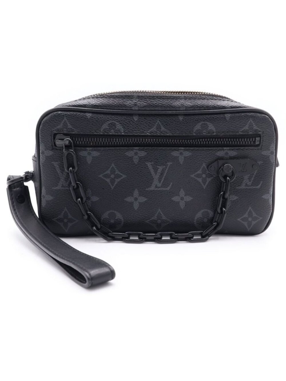 Louis Vuitton Pochette Volga Monogram Eclipse Clutch Black